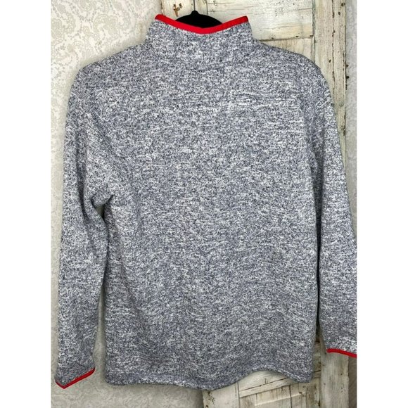 Lands End Jacket 1/4 Zip Pullover ♥️ Heathered Gray & Red Boy’s Size XL - Picture 4 of 5